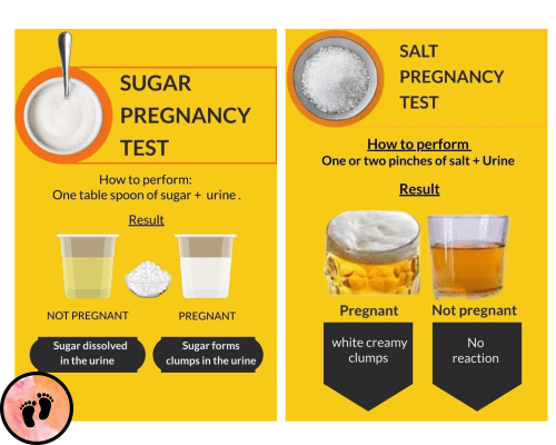 a homemade pregnancy test with salt -   Homemade pregnancy test,  Pregnancy test, Diy pregnancy test